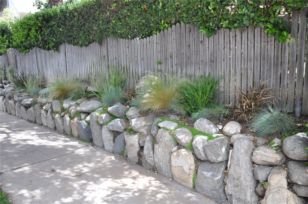 Stacked Stone Half Wall